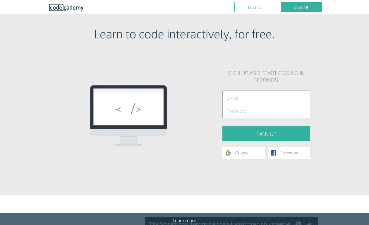 Learn to code Codecademy