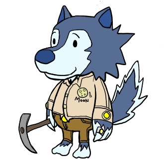 キャラクター 狼男 Werewolf イラストgreen