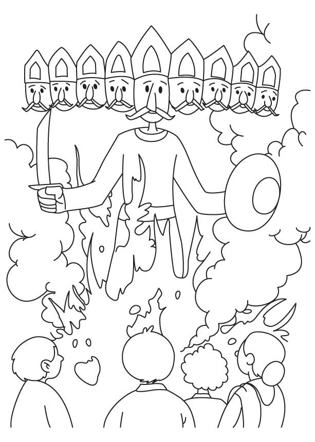 The best free Dussehra drawing images. Download from 27 ...