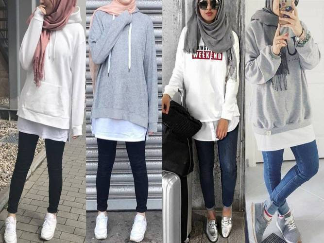 Style Hijab Dengan Hoodie Crop