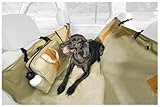 Kurgo Wander Dog Hammock Seat Cover, Khaki with Orange