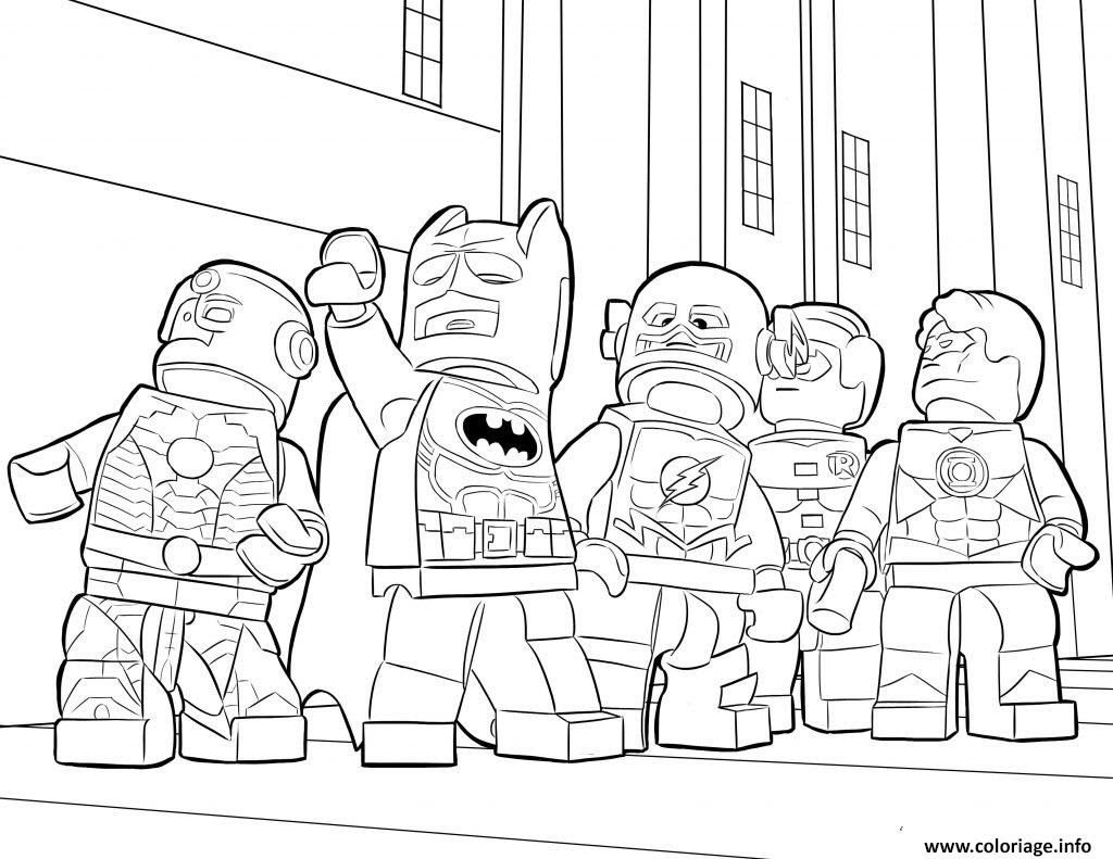 Coloriage lego batman ironman flash
