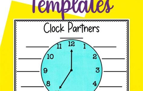 Free Reading clock partners template iPad mini PDF