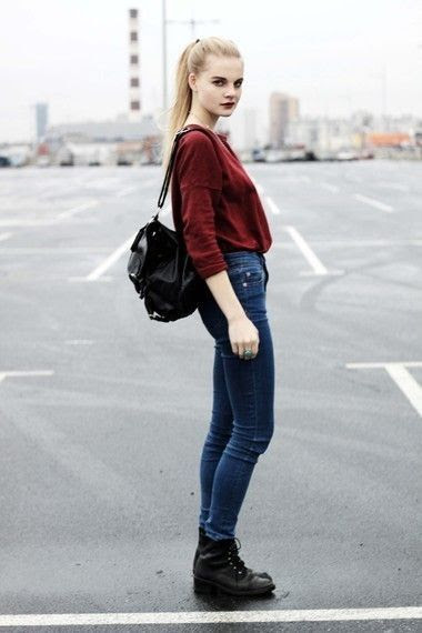 bambi, beautiful, boots, combat boots, fashion, girl, grunge, hair, hippie, hipster, indie, inspiration, jeans, love, model, outfit, parking lot, pastel grunge, ponytail, street style, teen, teenager, pale grunge