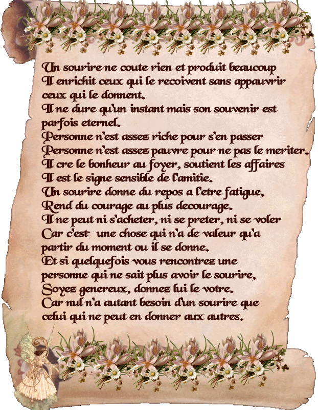 Offrir Un Sourire Citation