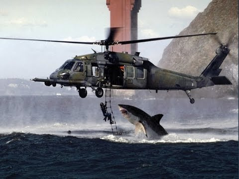 Anaconda attacking on flying helicopter