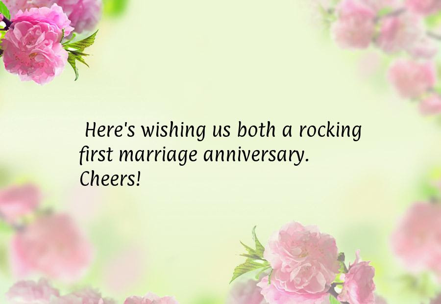 Here's wishing us both a rocking first marriage anniversary. Cheers!
