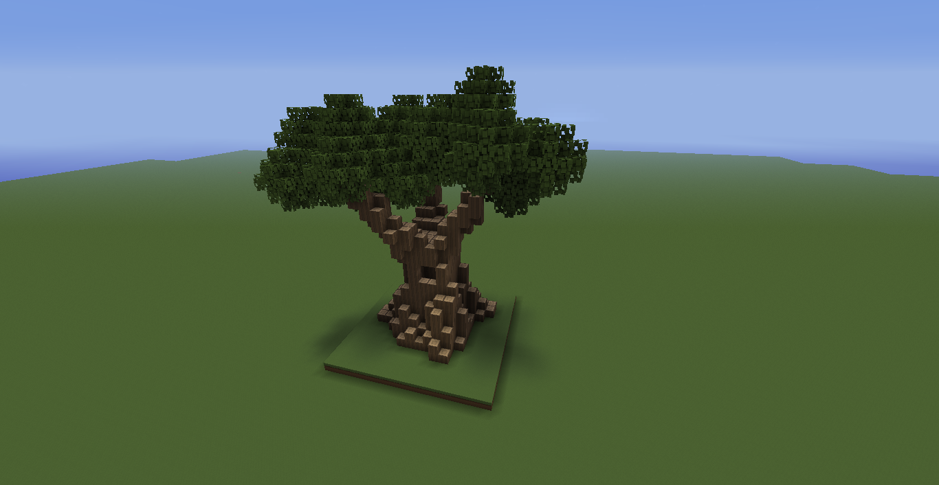 My first big tree, all done by hand : Minecraft