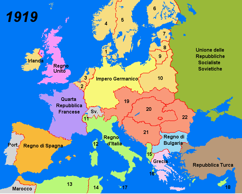 Cartina Dell'europa Nel 1914
