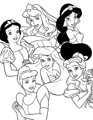 princesses disney coloring pages. Disney Princess Printable