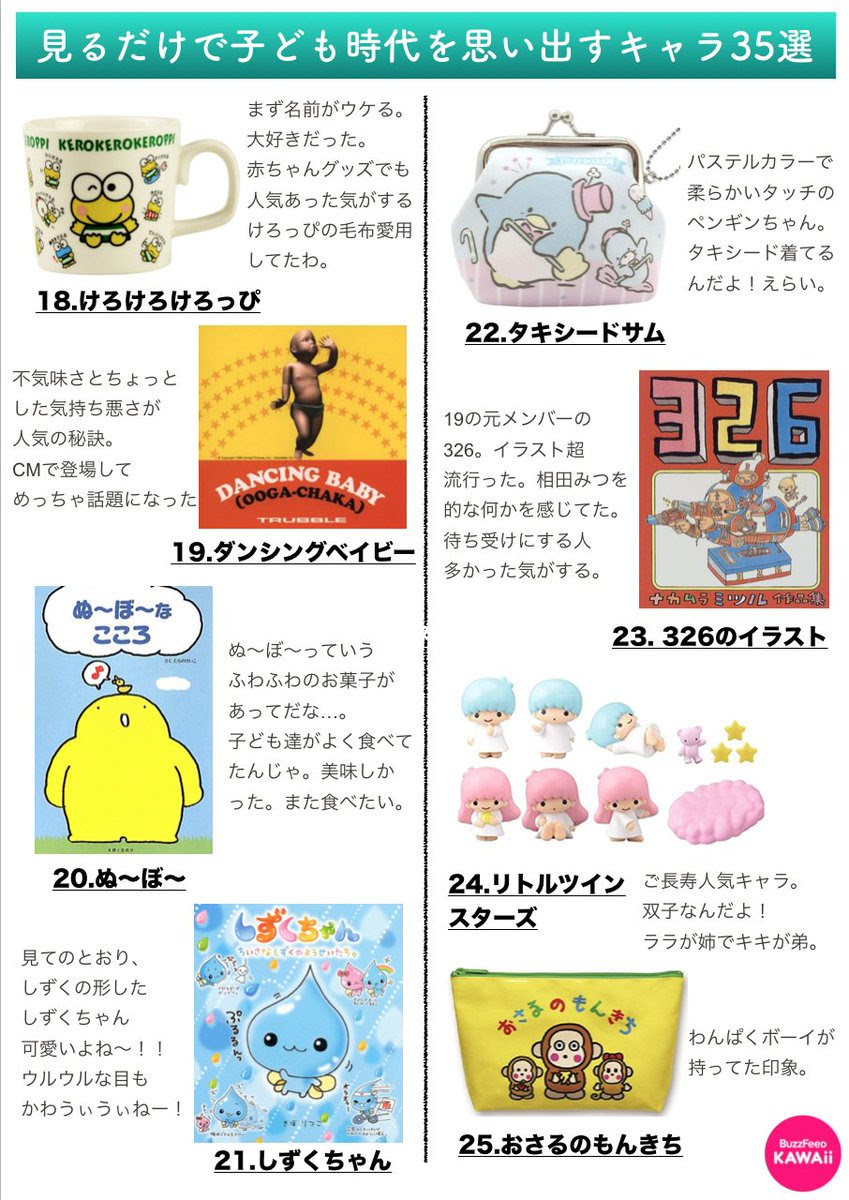 30代なら子供時代を思い出す 懐かしいキャラクター 一覧が公開 あなたがハマったキャラは居る にじめん