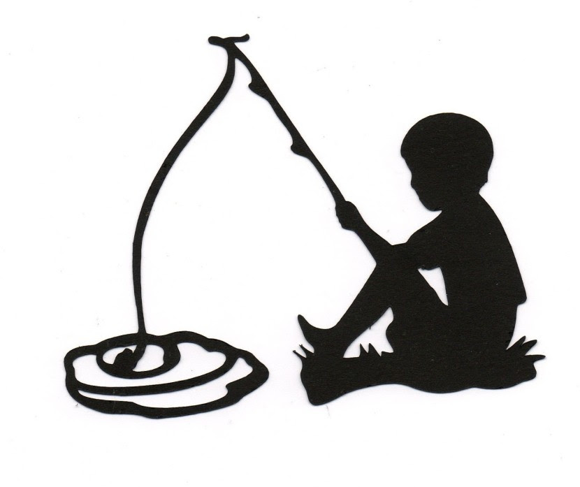 Download boy fishing clipart silhouette - Clipground