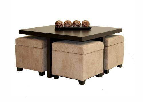 Christmas Dorel Home Products Club Table with 4 Ottomans Deals