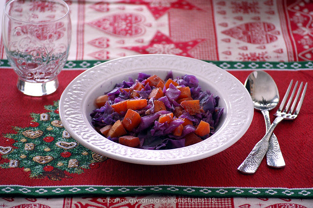Lombarda a la sidra con calabaza