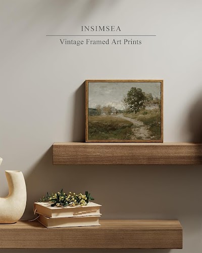 InSimSea Framed Canvas Wall Art Vintage Decor, Retro Wall Art for Living Room Bedroom Decor 8"x10" on Amazon