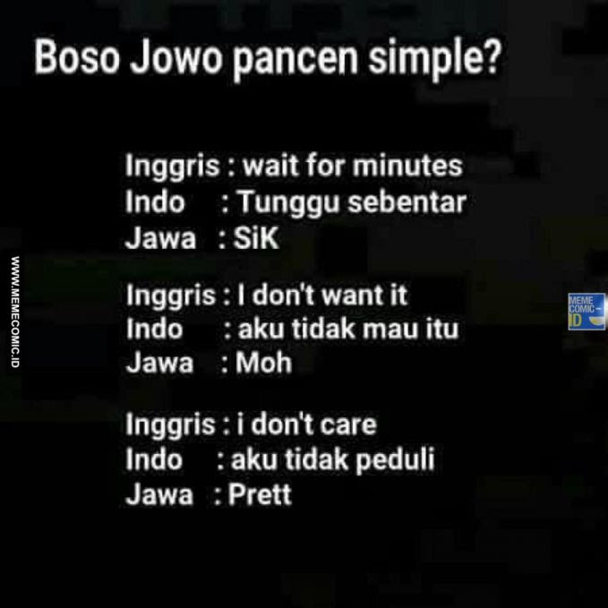 10 Gambar Meme Lucu Bahasa Jawa ini bikin Kamu Ngakak 10 Gambar Meme Lucu Bahasa Jawa ini bikin Kamu Ngakak