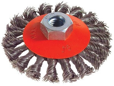  Générique - Brosse metallique conique pour meuleuse fil en acier torsade