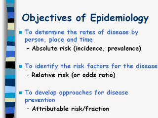 6 7 8 9 10 11 12 13 14 15 16 17 18 19 21 22 23 24 25 26 27 28 29 30 Review Incidence And Prevalence Are Formally Defined On Slide 7 Birth And Death Rates Are Also Estimates Of Absolute Risk Risk Factors Are Identified By Determining