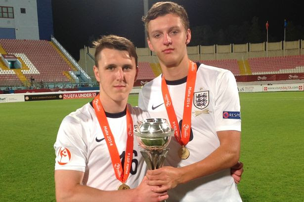 Callum Cooke and Dael Fry holding the trophy Callum Cooke and Dael Fry holding the trophy