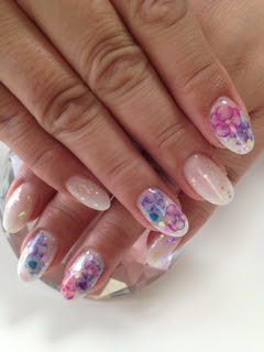 お揃い 水彩花ネイル Chihiro S Nail
