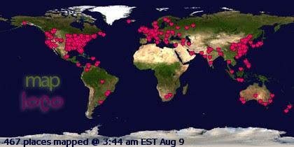 Locations of Site Visitors