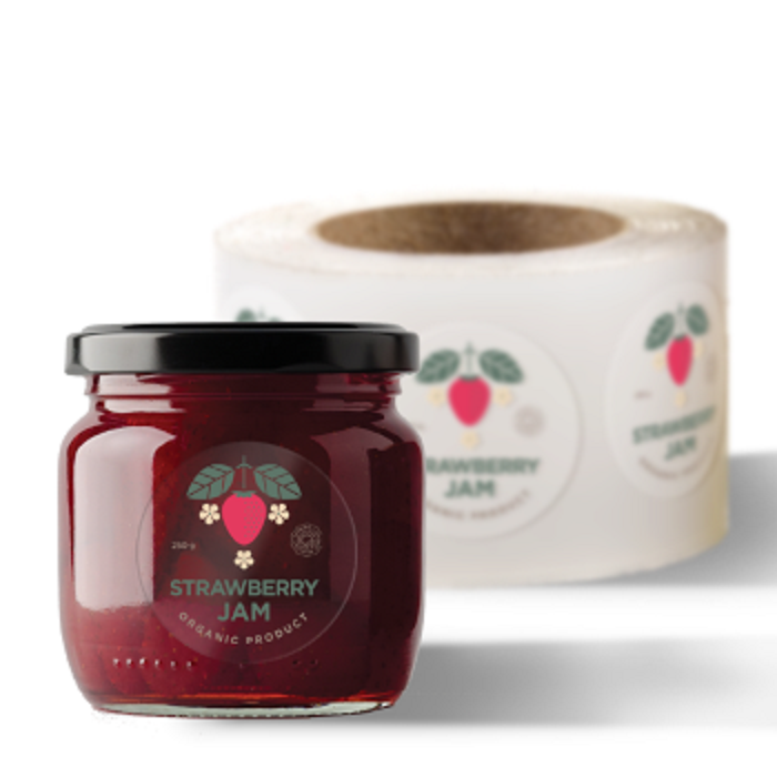 Personalised Custom Self Adhesive Transparent Roll Jam Jar Labels Food  Safety Bottle Packaging Stickers - Buy Roll Sticker,Jam Jar Labels,Food  Label ...