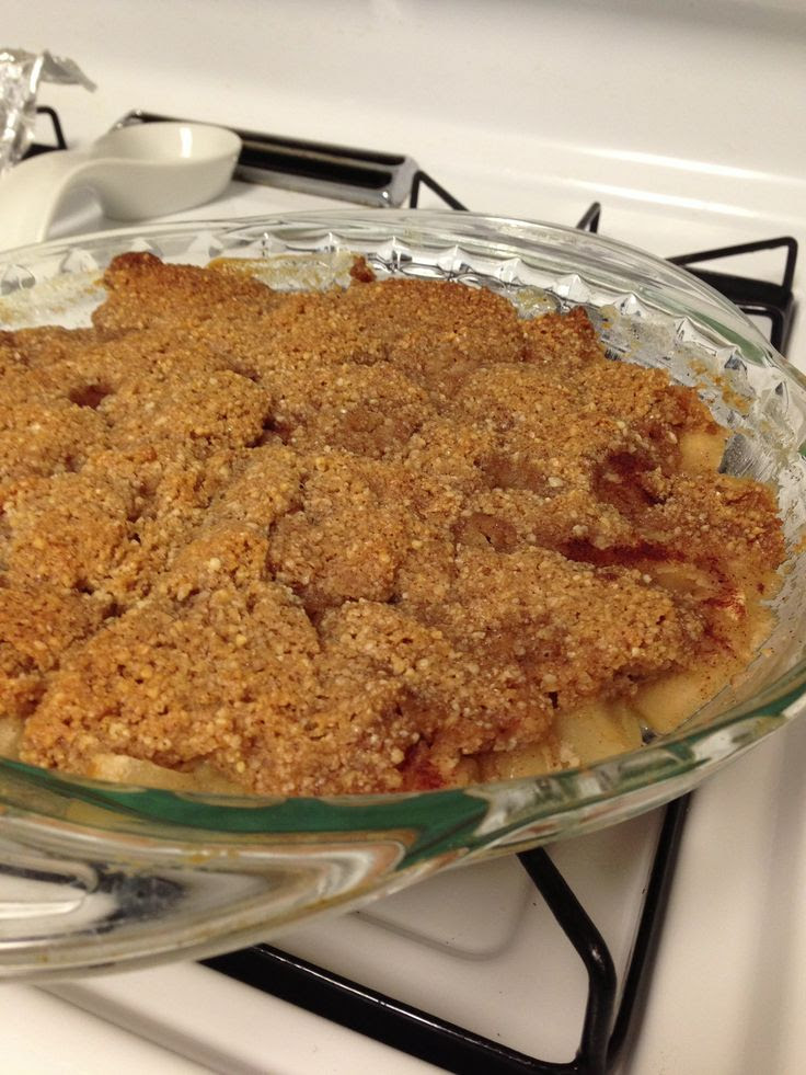GF/Paleo Apple Crisp, calls for almond flour, maybe do that a second ...