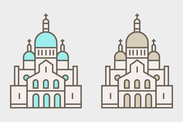 サクレ クール寺院のイラスト2 街 建物系イラスト専門サイト Town Illust