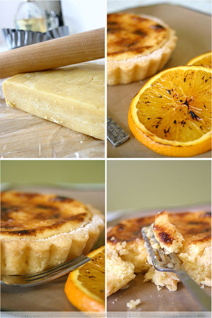 Glazed Lemon Tart with Caramelised Oranges