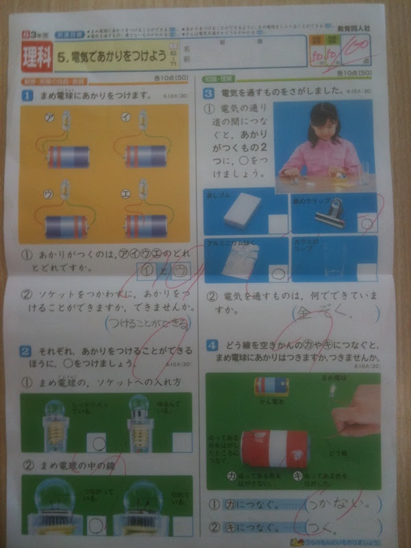 小学三年生理科100点 向田塾