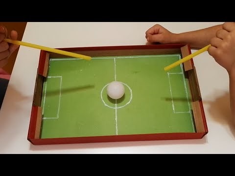 Pipetle üflemeli oynanan futbol oyunu