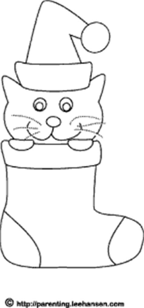 printable christmas coloring page kitten  christmas