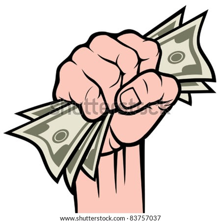 Money In The Hand (Hand With Money, Hand Holding Banknotes ) Stock Vector Illustration 83757037 ...