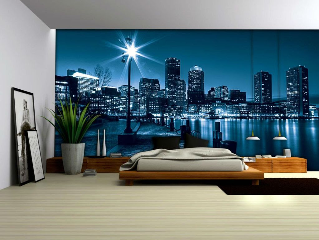 city wall murals 2017  Grasscloth Wallpaper