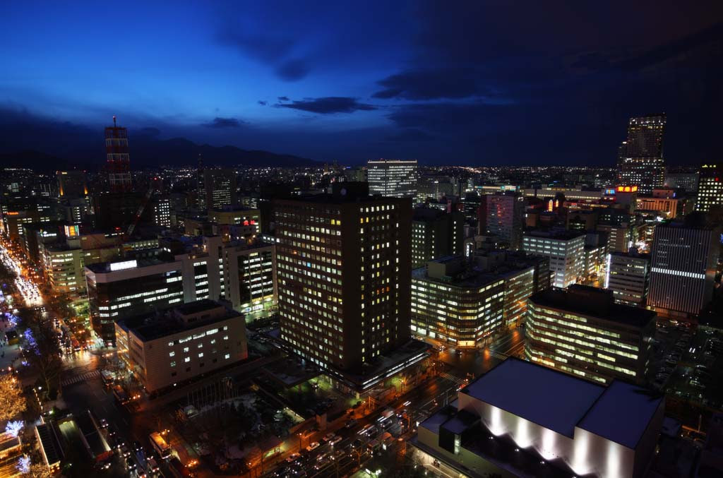 ゆんフリー写真素材集 No 7494 札幌の夜景 日本 北海道