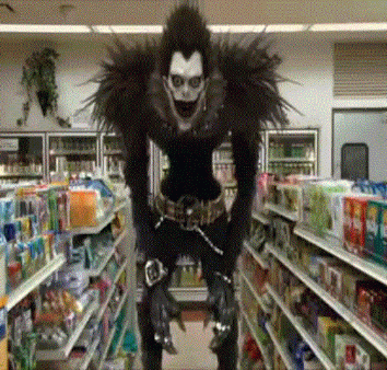 Ryuk freak out GIF