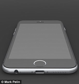 Pelin's home button is shown with a metal ring (pictured) expected to be Apple's next-generation fingerprint scanner