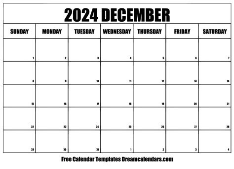 december 2024 calendar free blank printable with holidays