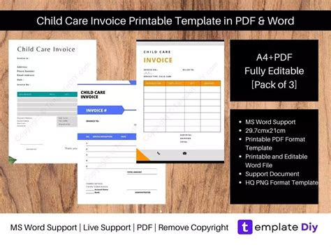 Use a template or edit charges for single or multiple students and apply on a recurring basis. child care invoice printable template in pdf word in 2022 template