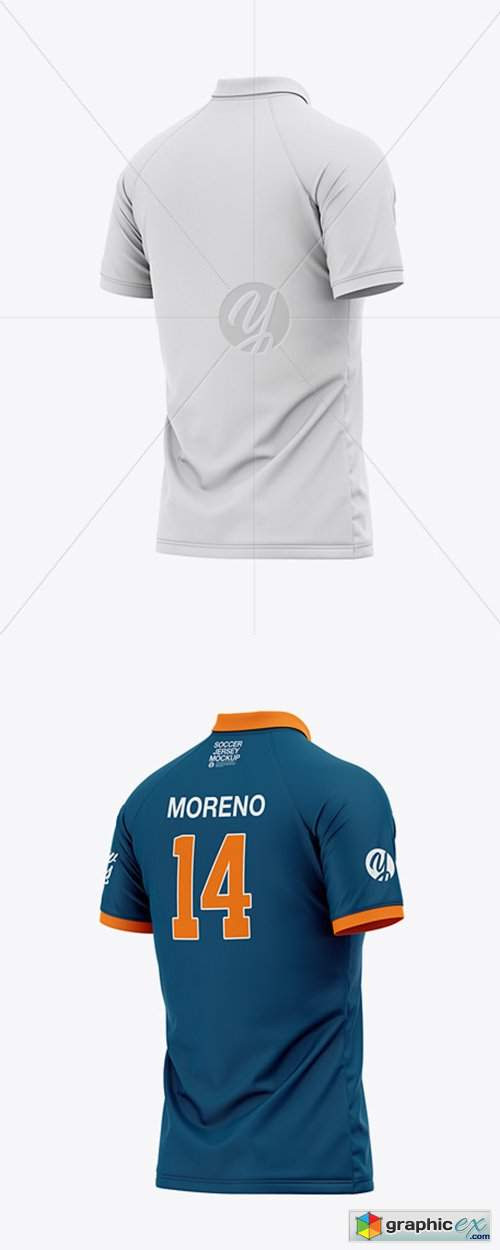 Download Men's Soccer Jersey Mockup - Back Half Side View » Free ...