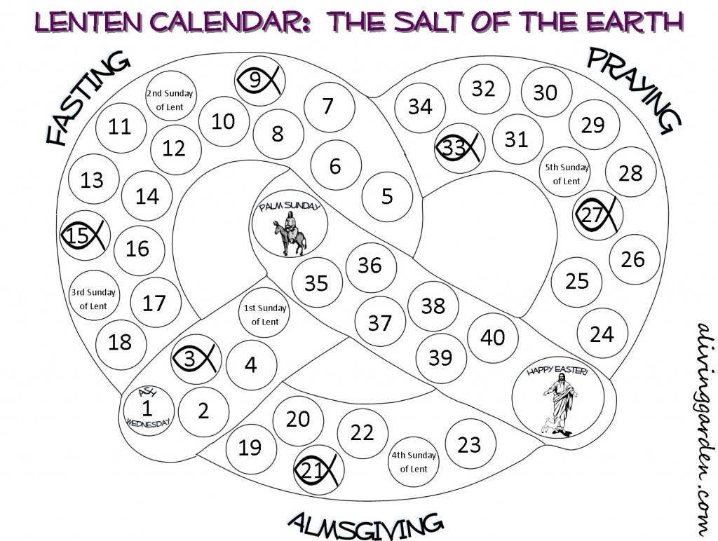 Printable Lenten Calendars For Children Zephyr Hill