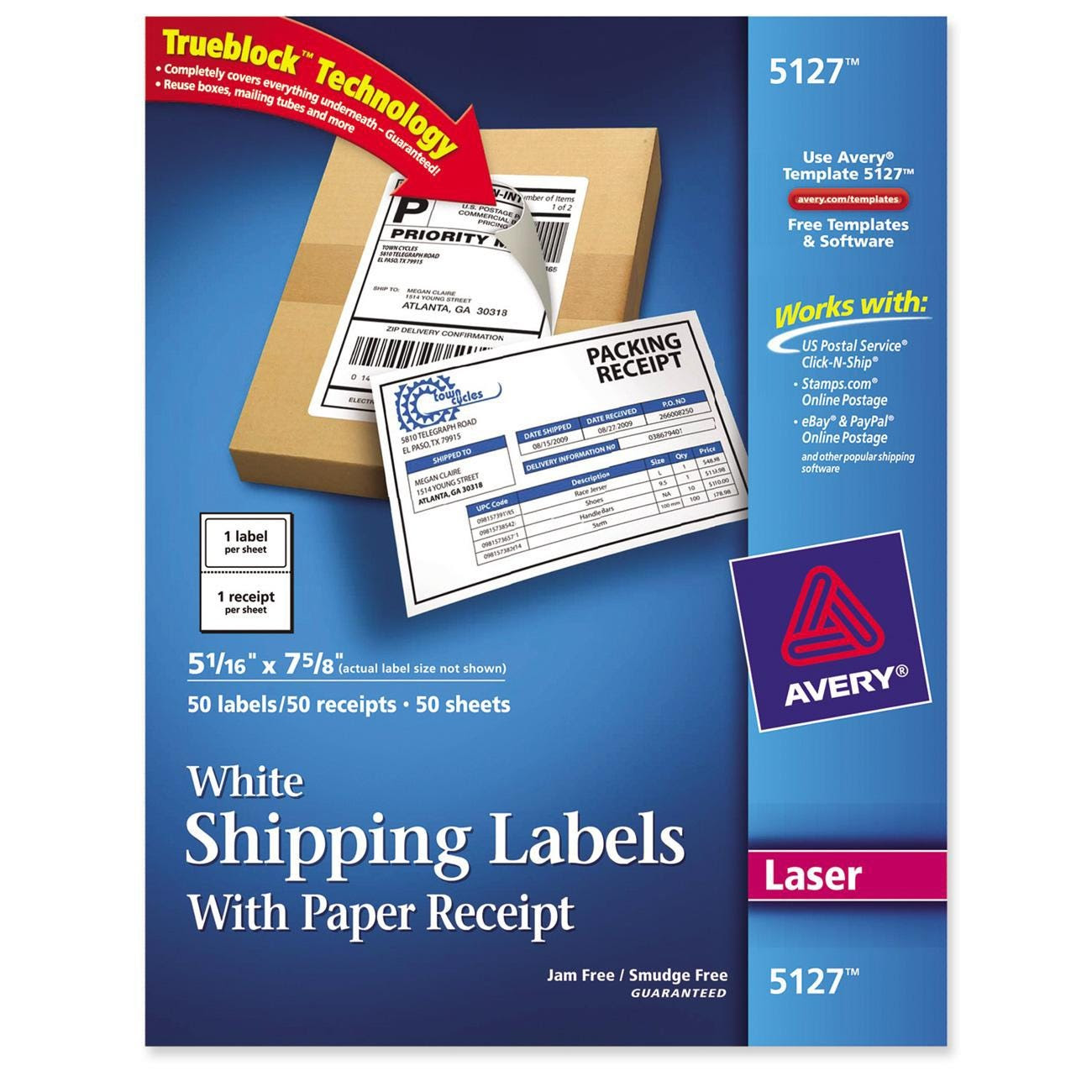 Avery Shipping Label with Paper Receipt - LD Products