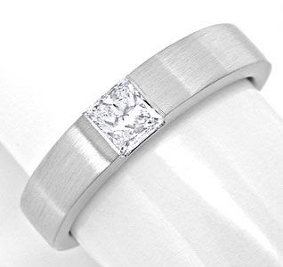 Original-Foto 1, PRINCESS-DIAMANT SOLITÄRRING RIVER LUPENREIN LUXUS! NEU