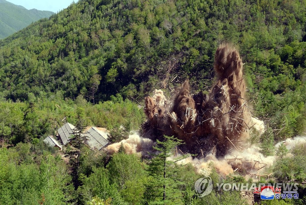 朝鲜废弃丰溪里核试验场现场爆破画面曝光 图 浙江正泰