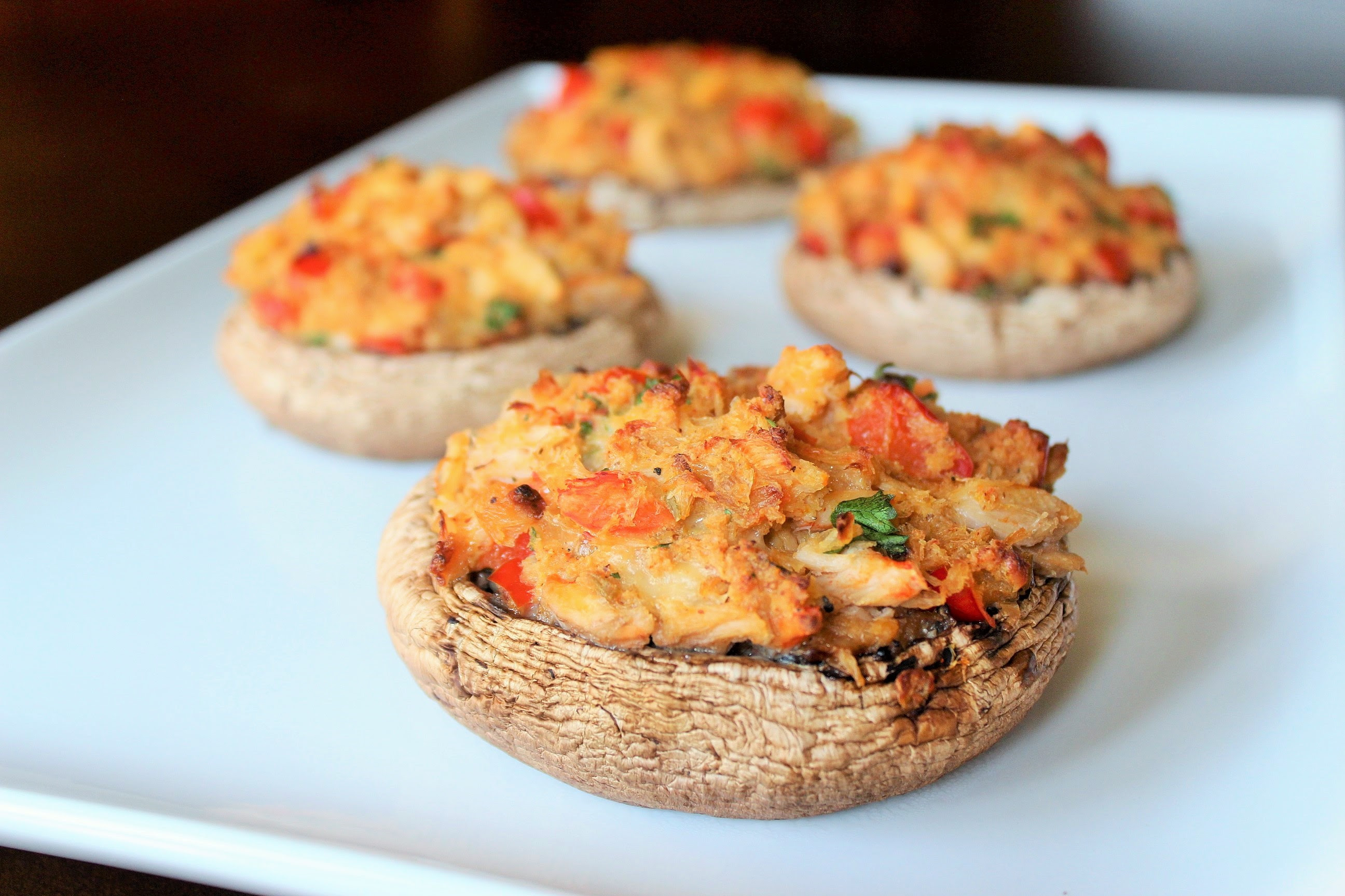 Crab Stuffed Portobello Mushrooms Easy Peasy Eats
