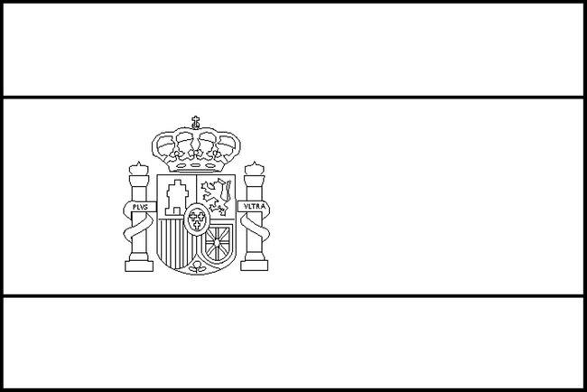 Ausmalbilder Flagge, bild Spanien