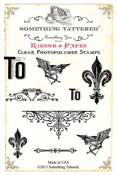 Etwas ramponiert Fleur De Lis Clear Stamp Set