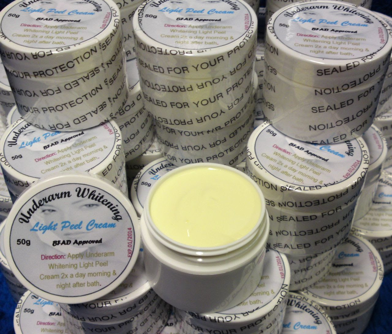 whitening light skin peel lightening cream contains 50grams exp 2015