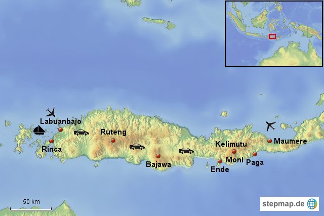 Flores Indonesien Karte Kleve Landkarte Flores Indonesien Karte Kleve Landkarte