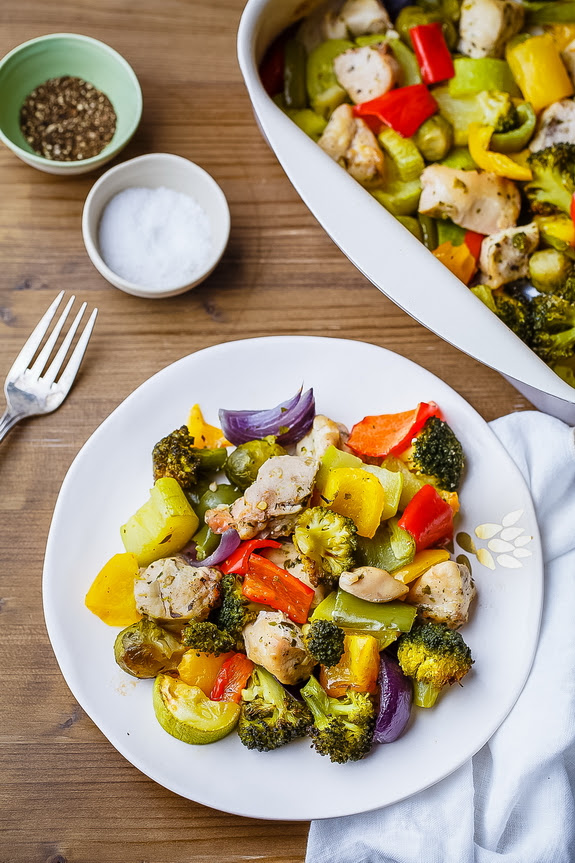 I love how it only takes 20 minutes to cook up this perfect chicken and vegetables recipe. Weeknights rock!